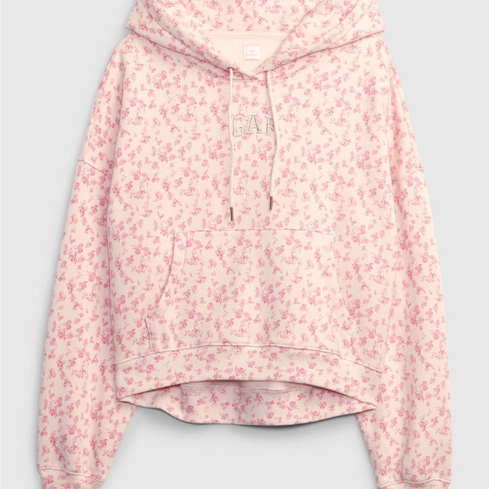 Gap x Loveshackfancy Floral Cropped Hoodie (NWT)